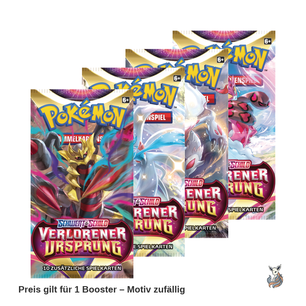 Pokémon SWSH11 Verlorener Ursprung Booster, deutsche Ausgabe, Motivübersicht – Preis gilt für 1 Booster