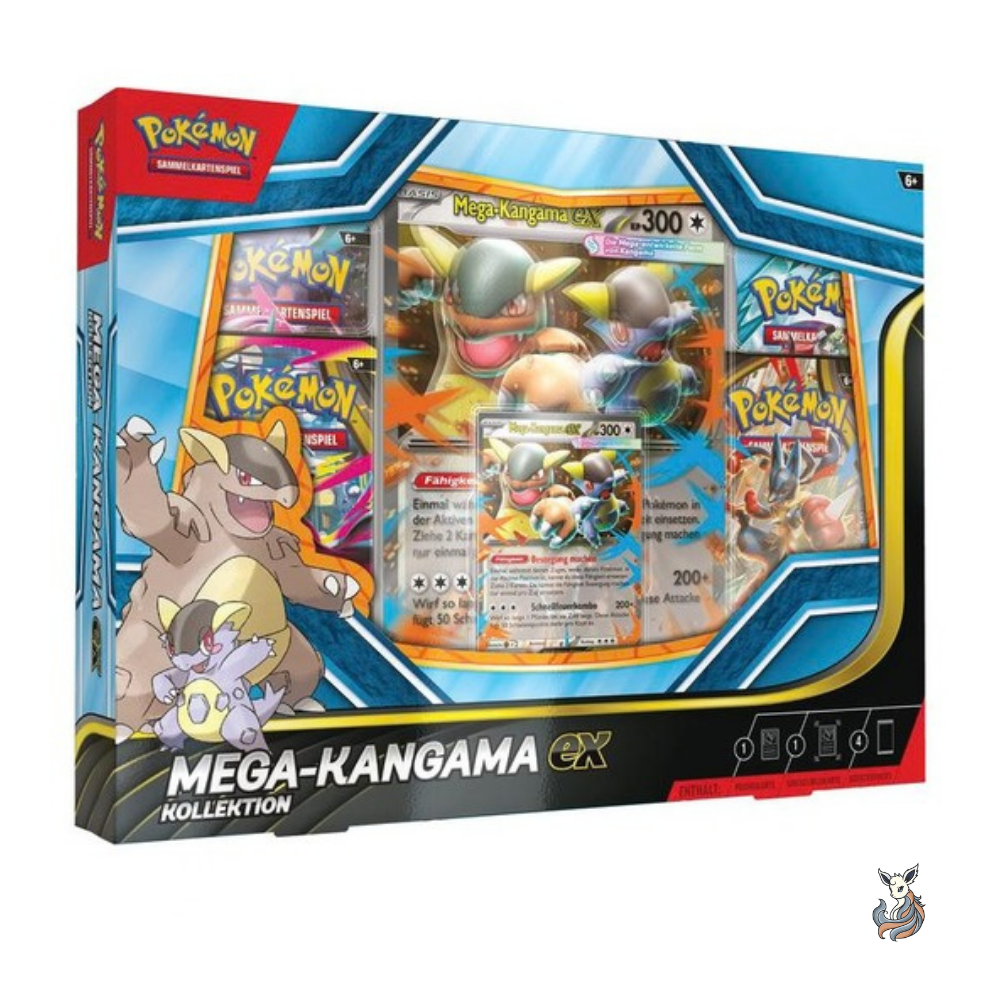 Pokémon Mega-Kangama-ex Kollektion, deutsche Ausgabe, Frontansicht