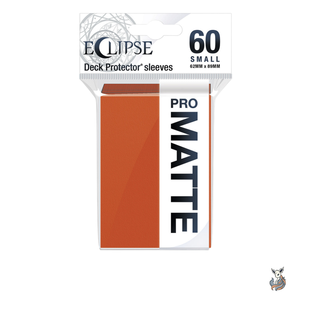 Ultra Pro Eclipse PRO-Matte Small Sleeves Pumpkin Orange 60 Stück, Packung Vorderansicht