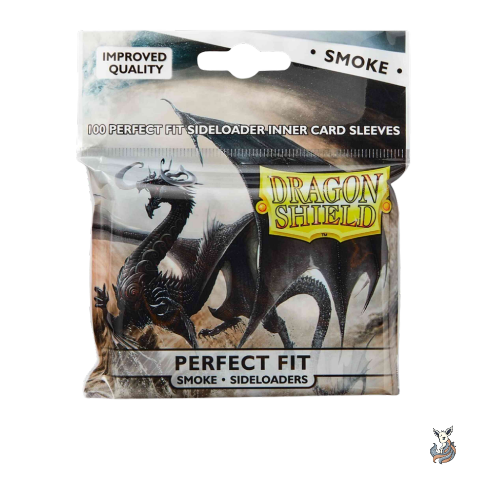 Dragon Shield Perfect Fit Sideloading Inner Sleeves Smoke 100 Stück, Packung Vorderansicht