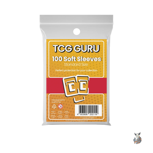 TCG Guru Soft Sleeves Standard 100 Stück, Packung Vorderansicht