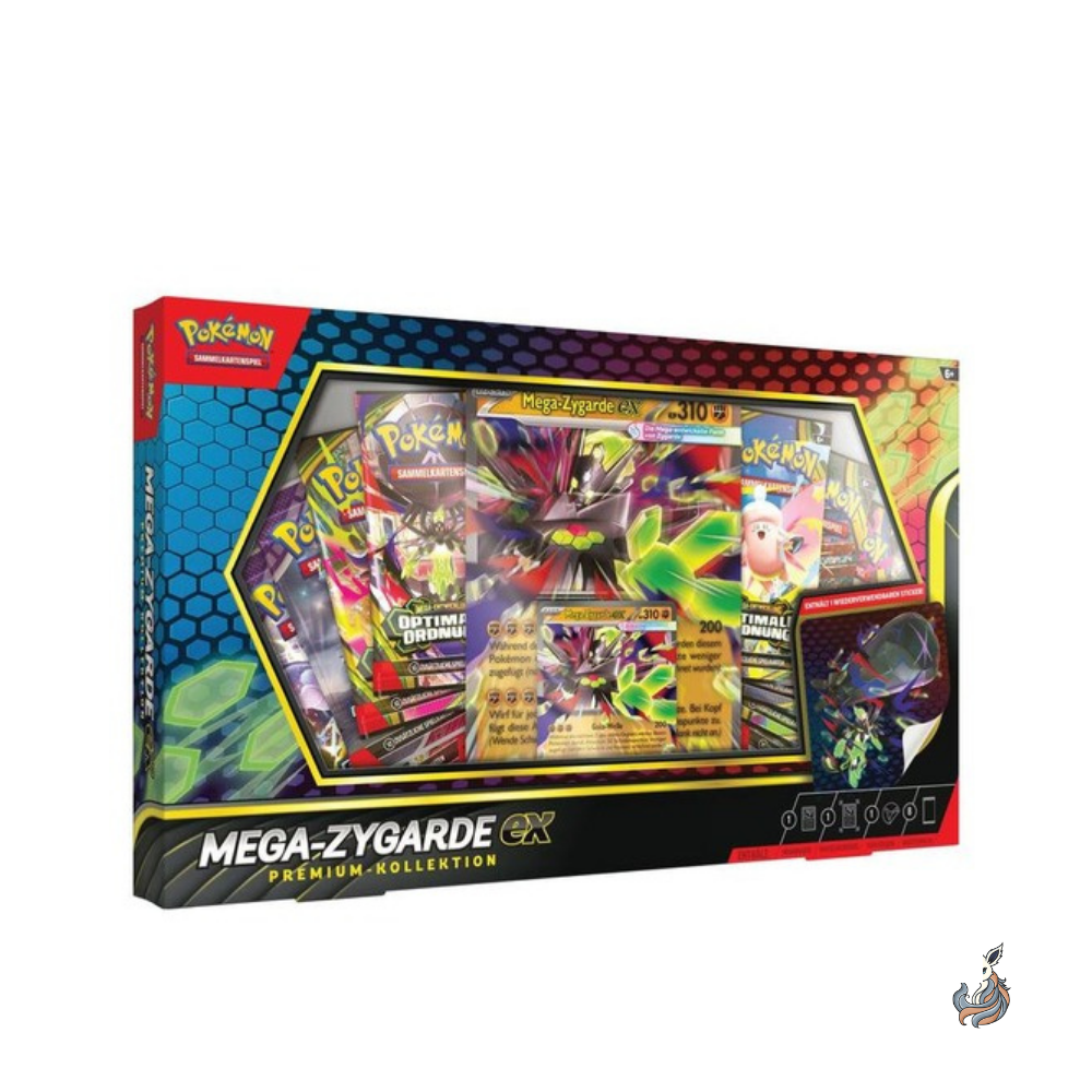 Pokémon Mega-Zygarde-ex Premium-Kollektion, deutsche Ausgabe, Frontansicht